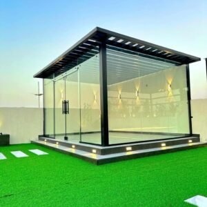 غرفه زجاج مع سف سندويش بنل 